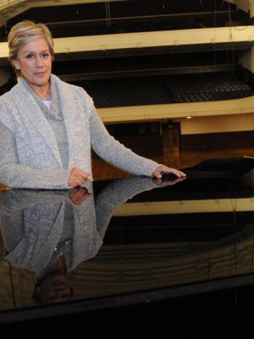 Soprano Dame Kiri Te Kanawa in the Dunedin Town Hall before her concert at the weekend. Photo by...