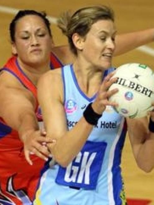Southern Steel goal keep Leana de Bruin (right) is the Championship's joint MVP.