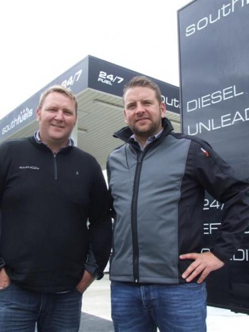 Southfuels Otago territory manager Ross Moody (left) and sales and marketing general manager Greg...