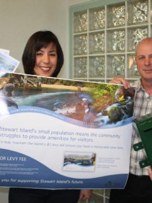Southland District Council policy analyst Tamara Dytor and Stewart Island area engineer Irwin...