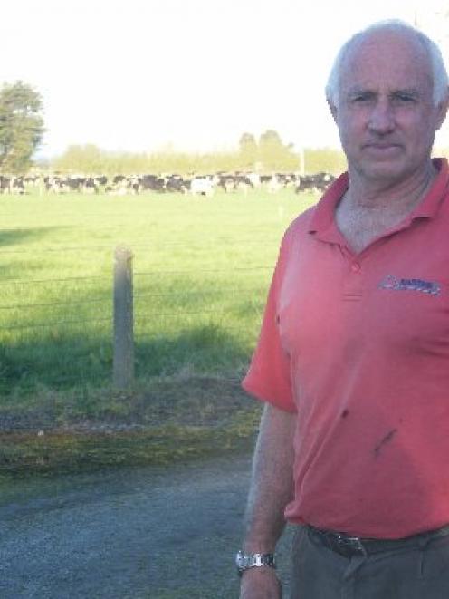 Southland Rural Support Trust chairman John Kennedy at his dairy farm near Winton last week....
