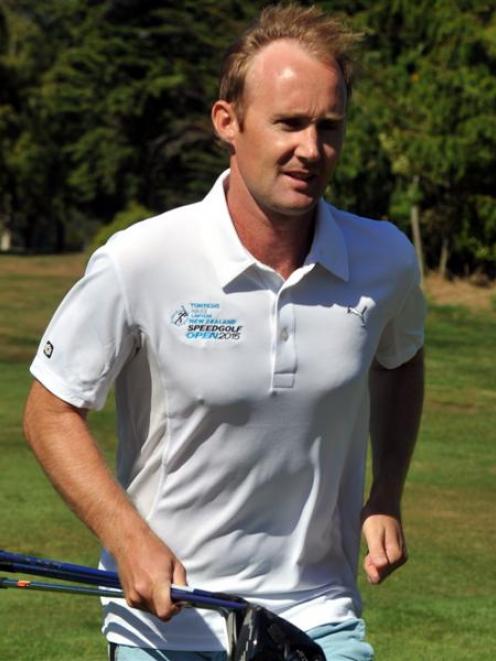 Speed golfer Richard Olsen at the Otago Golf Club yesterday. Photo by Gregor Richardson.