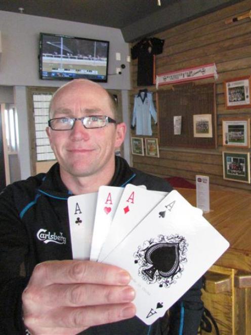 Sports Central Brewhouse operations manager Justin Ludlow holds all the cards, ready for the...