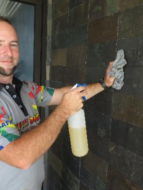 Squeaky clean ... Graffiti Doctor Dunedin operator Roger Knauf says graffiti is an ongoing...