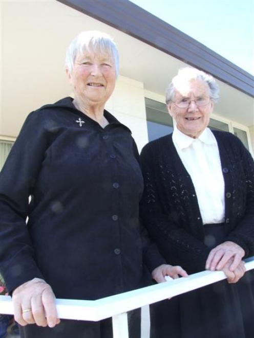 Srs Adrienne (left) and Madeleine entered the convent together in 1948. Photo by Sally Rae.