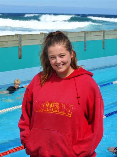 St Clair Salt Water Pool lifeguard Katherine Graham. Photo by Christine O'Connor.