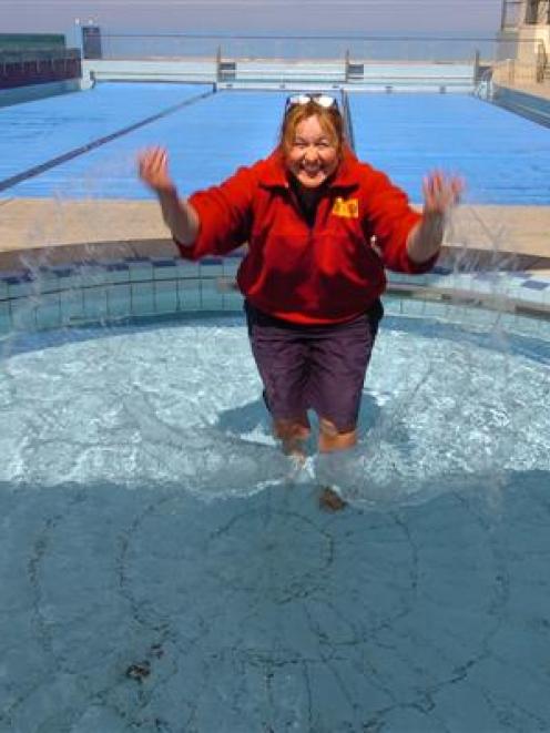 St Clair Salt Water Pool supervisor Gaye Brooks is ready and waiting for her first customers of...
