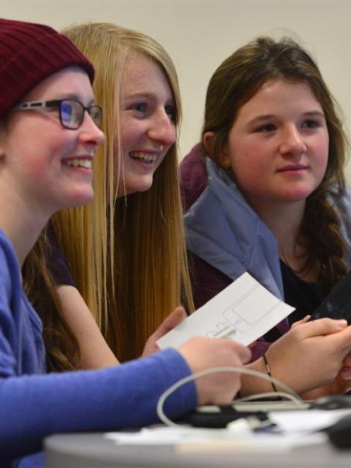 St Hilda's Collegiate School pupils (from left) Sophia Cormack, Brooke Craik and Chelsea...