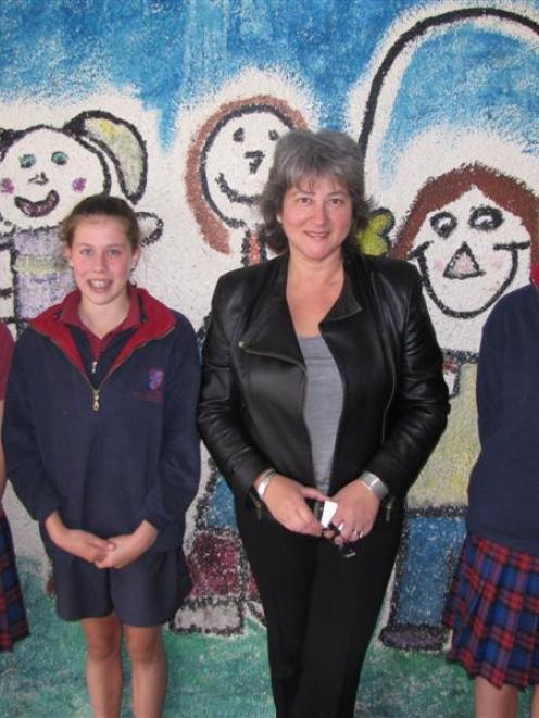 St Joseph's School Queenstown pupils (from left) Maddy Holmes, Georgia O'Malley and Maggie Burns...