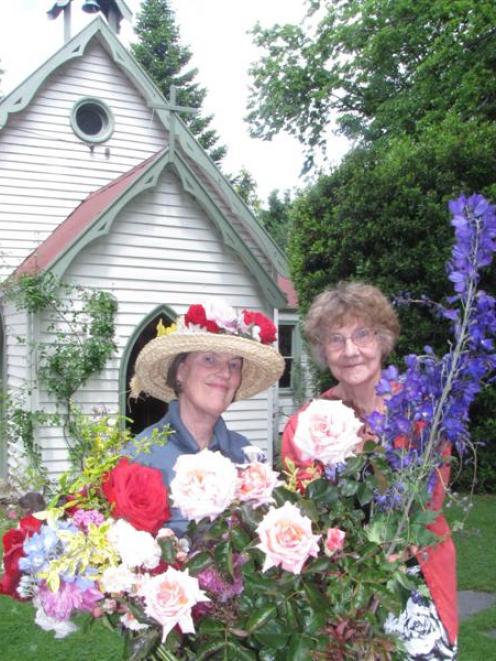 St Paul's Church florist Penny Wallace (left) and assistant Val McMillan, both of Arrowtown, will...