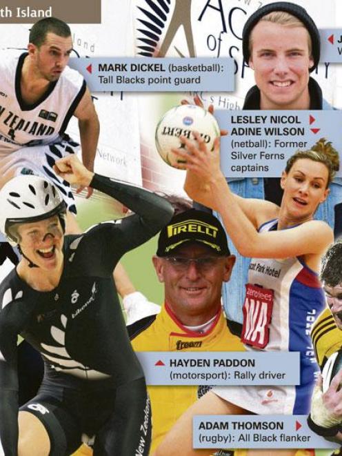 Stars of the Academy of Sport - South Island. ODT Graphic.