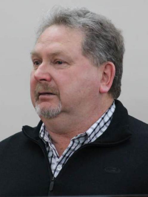 Stephen Long being sentenced in the Invercargill District Court today.