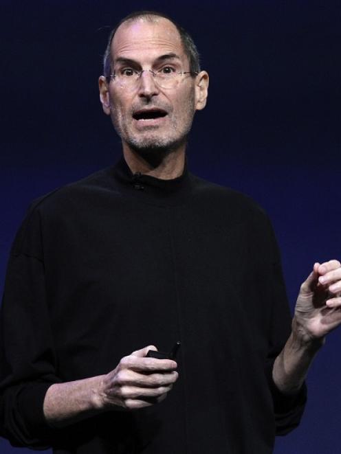 Steve Jobs introduces the iPad 2 during an Apple event in San Francisco, California in March....