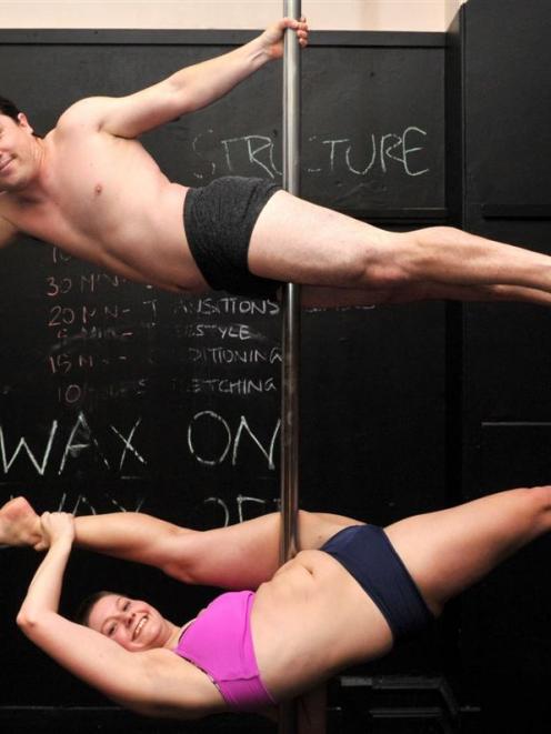 Steve Ting and his partner, Caitlin Dunstan-Harrison, practise their moves in readiness for the...