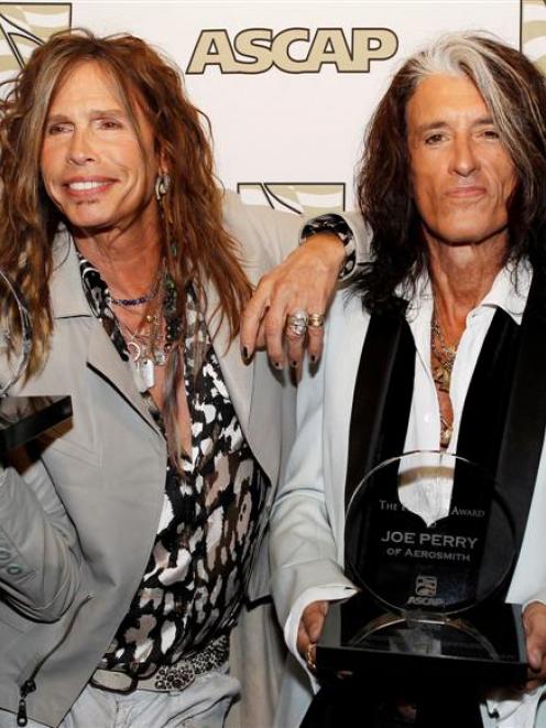 Steven Tyler (left) and Joe Perry will be honoured on Wednesday with the American Society of...