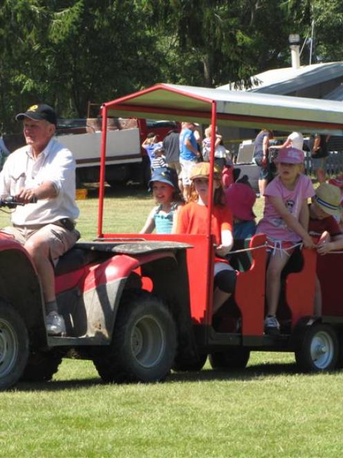 Stew Francis, of Naseby, drives countless rounds of the park during the New Year's Day Naseby...