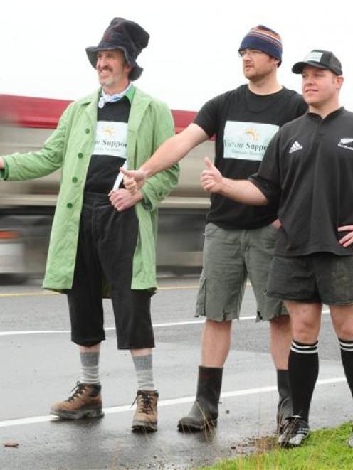 Stuart Caulfield (left), Mark Fahey and Tony Allison. Photo by Craig Baxter.