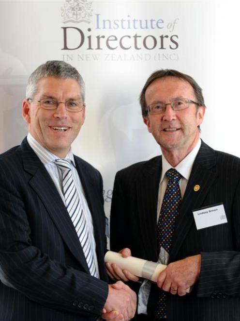 Stuart McLauchlan, the chairman of the Otago Southland branch of the Institute of Directors, with...