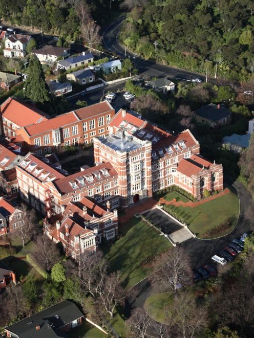 Sun lights up Knox College in Opoho, Dunedin. Photo supplied.