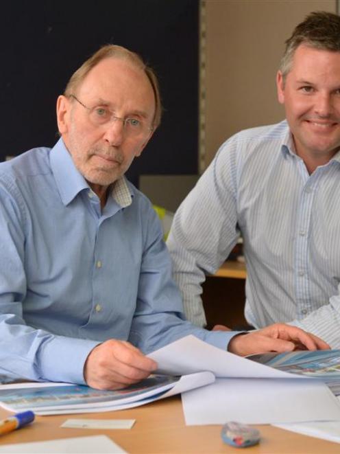Taieri Community Facilities Trust chairman Michael Stedman (left) and Logic Group director Shaun...
