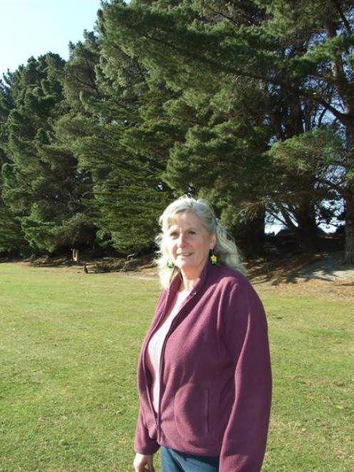Taieri Mouth Amenities Society president Jeannine Basquin at Livingstonia Park last week. Some of...