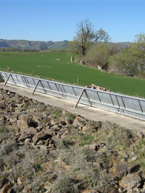 Taieri upper ponding area floodgates that were propped up by unauthorised people on Tuesday night.