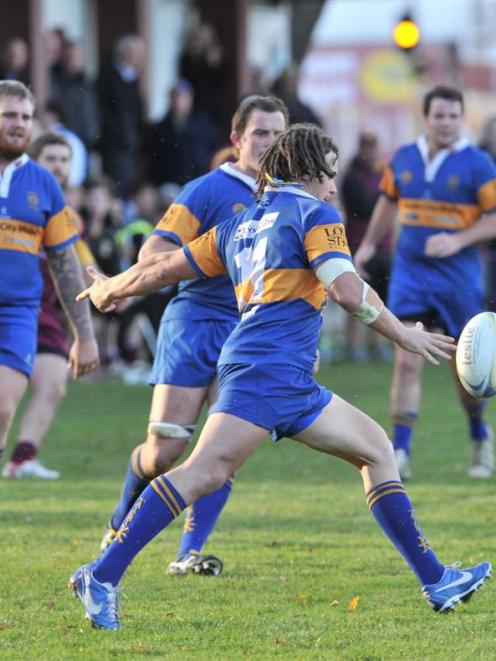 Taieri wing Shannon Young in action  against Alhambra-Union at the North Ground last month. Photo...