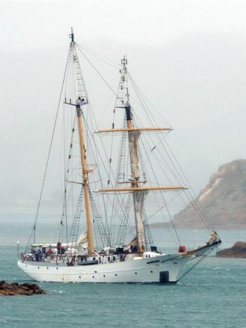 Tall ship SSV Robert C. Seamans, a research vessel  operated by the United States-based Sea...