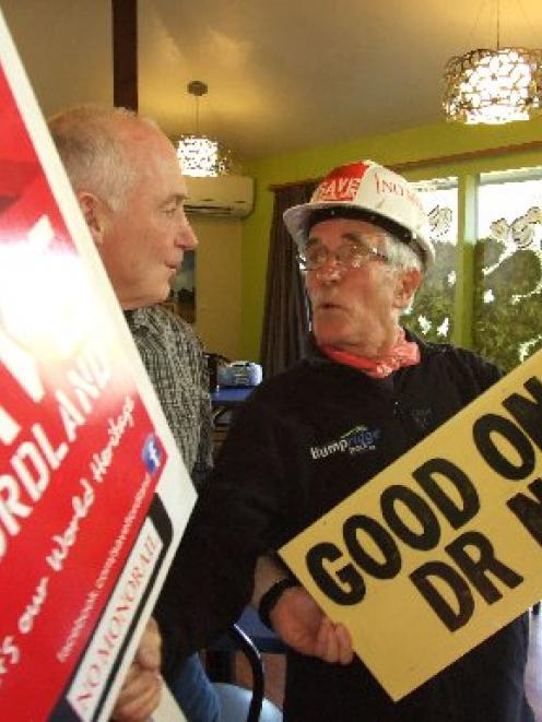 Te Anau's Ray Willett is well prepared at a gathering in Te Anau yesterday as the group awaits...