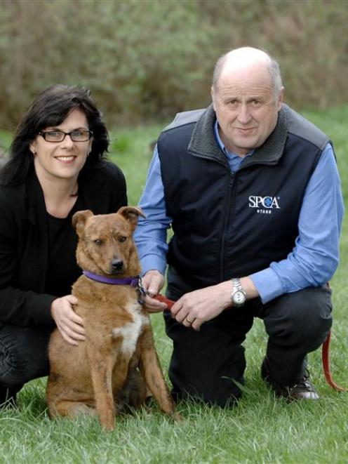 Te Whare Pounamu fund co-ordinator Ruth Molloy and Otago SPCA executive officer Phil Soper with...