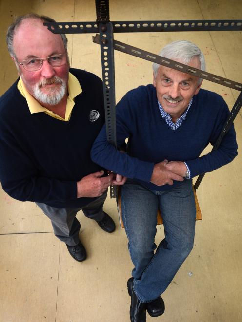 Otago Boys' High School physics teachers Bill Trewern (left) and Alex Benson will retire this...