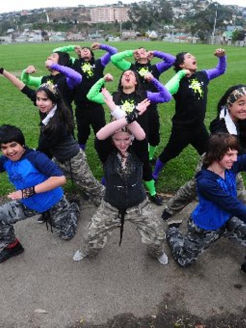 Members of the Macandrew Intermediate Mac 2 and King's and Queen's High Schools' Spacific 6 hip...