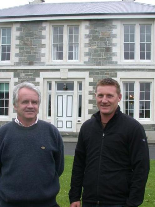 Telford Rural Polytechnic chief executive Jonathan Walmisley and Telford farm manager Ian Knowles...