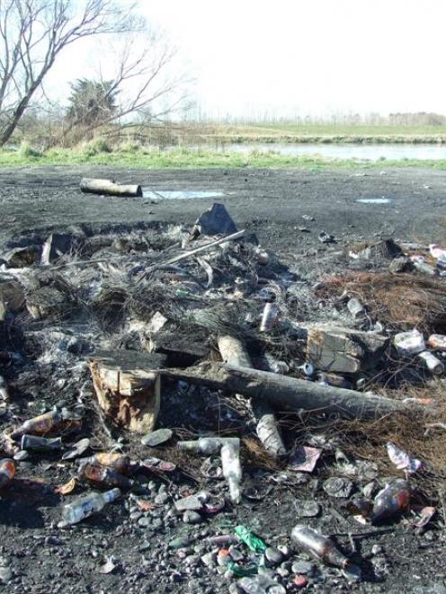 Telford Rural Polytechnic students socialise on this piece of Otago Regional Council land on Koau...