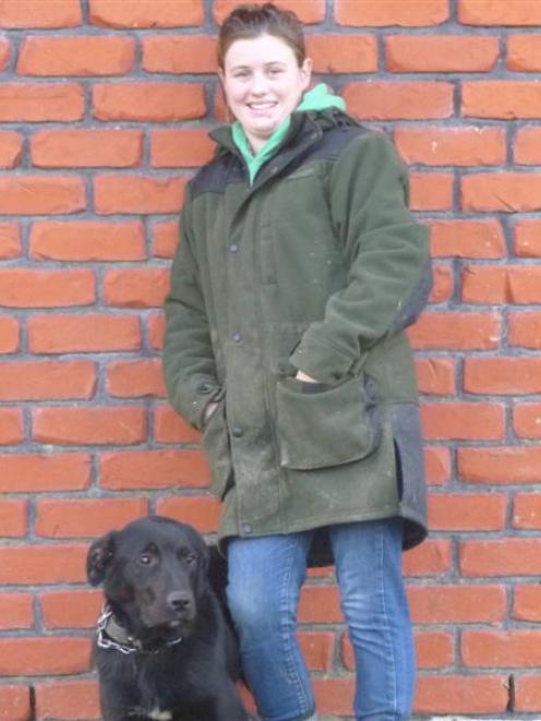Telford student Alena Schwartfeger, pictured with her dog Smoke, is looking forward to a career...