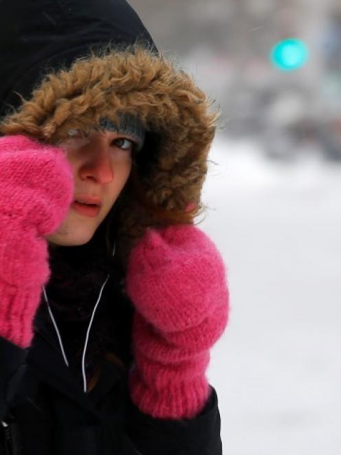 Temperatures in midwest states in the US could reach as low as -29degC, forecasters say. Photo...