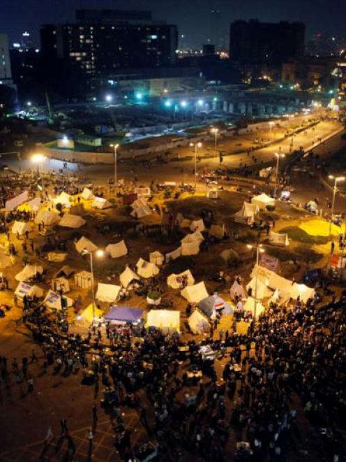 Tents in Tahrir square as protesters and activists continue with their sit-in in Cairo. REUTERS...