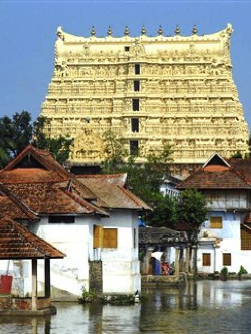 Th Sree Padmanabhaswamy Temple in Trivandrum, the capital of the southern state of Kerala, India,...