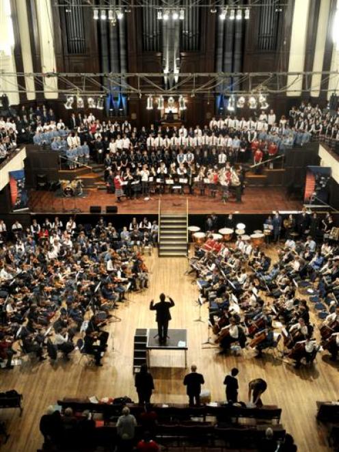 The 40th Otago Secondary Schools Music Festival opens with the combined choir and orchestra's...
