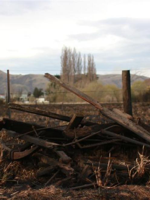 The aftermath of the fire which started in a Duntroon paddock. Photo by Rebecca Ryan.