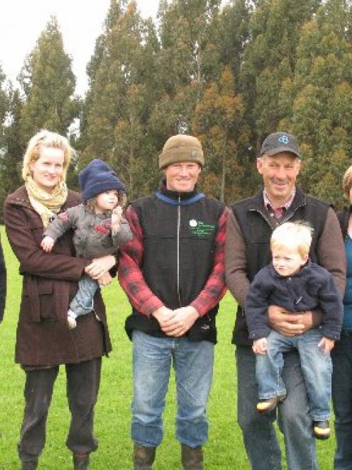 The Alderton family from Waitahuna, Otago winners of the Ballance Farm Environment Awards (from...