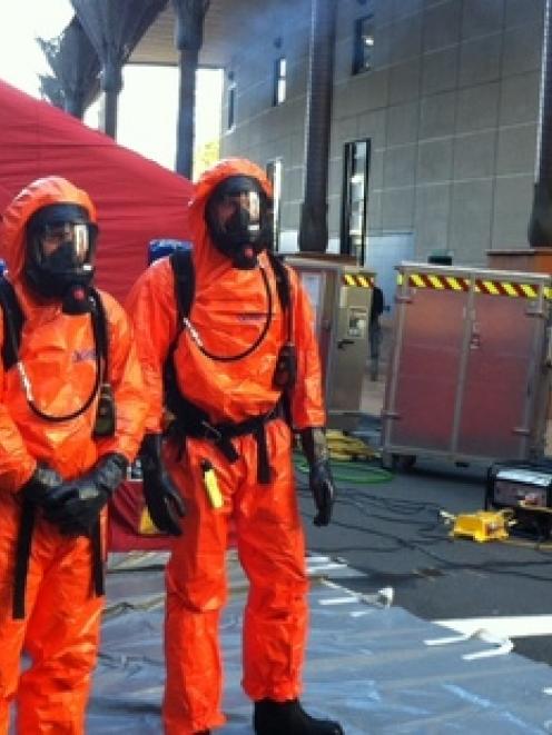 The apartment and four people had to be decontaminated after the discovery of the clan lab early...