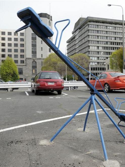 The appearance of a seesaw in a leased space at the Crawford St car park has Dunedin City Council...