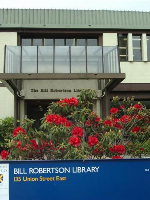 The Bill Robertson library on Union St, shared by Dunedin College of Education and Otago...