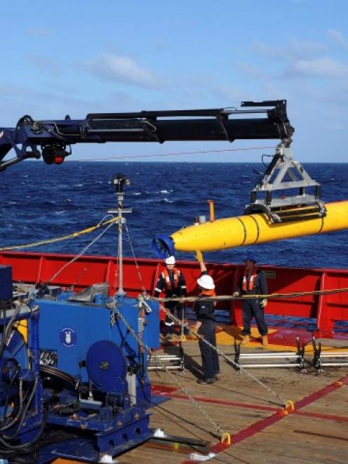 The underwater drone Bluefin-21 has a maximum operational depth of 4.5km. REUTERS/US Navy photo.