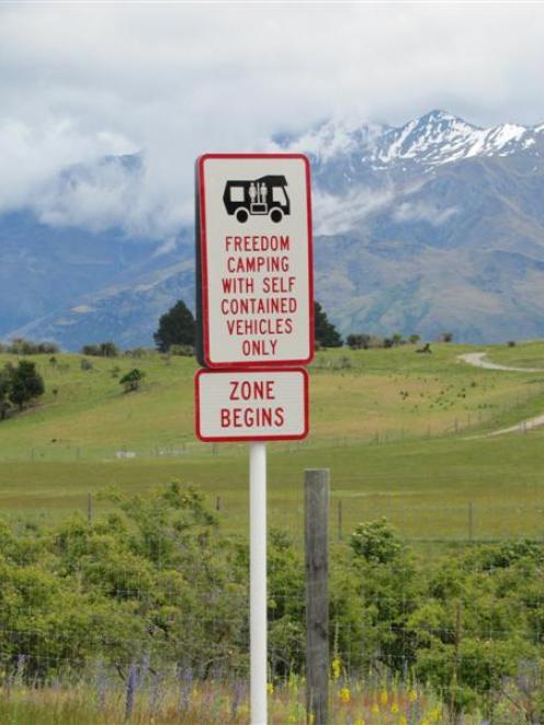 The boundary for freedom campers on Mt Aspiring Rd, Wanaka, has been moved further from Wanaka....