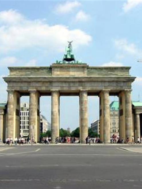 The Brandenburg gate in Berlin.