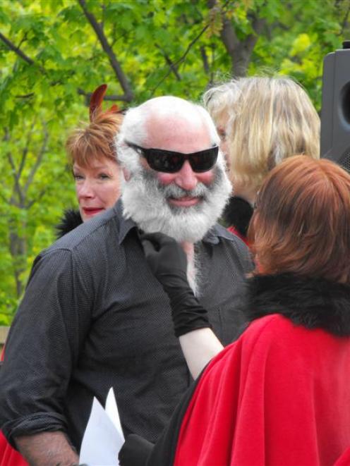 The Buckingham Belles, who judged the Arrowtown beard-growing contest yesterday,  took a liking...