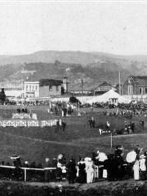 The Caledonian Ground, Dunedin, on the occasion of the patriotic sports meeting, held on Saturday...