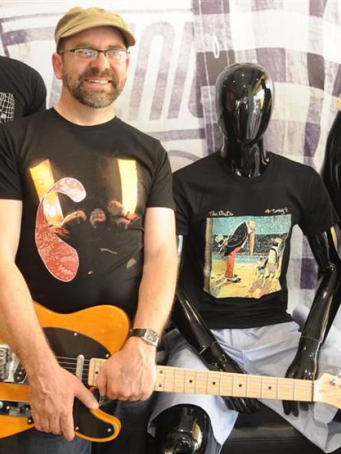 The Clean and The Bats singer-songwriter Robert Scott and friends model the new Flying Nun T...